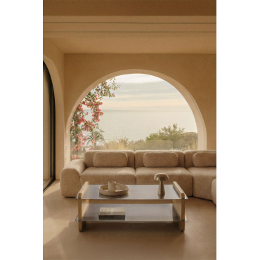 Rectangulaire Salontafel 120x60 Cm Van Mangohout En Staal Tokyo Mangohout - Sklum