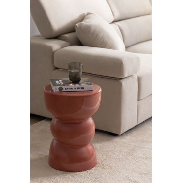 Ronde Bijzettafel Ø35 Cm In Dolomiet Tiyi Terracota - Sklum