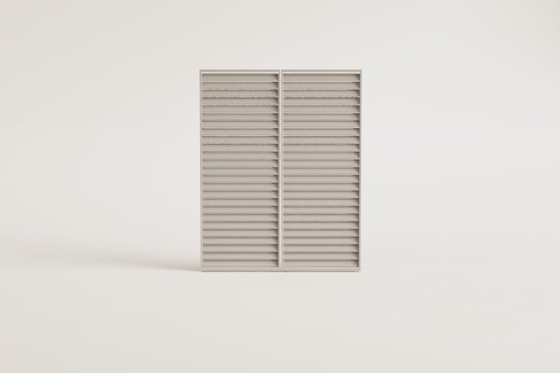 Set van 2 zijpanelen voor bioclimatische pergola met aluminium lamellen Druvia