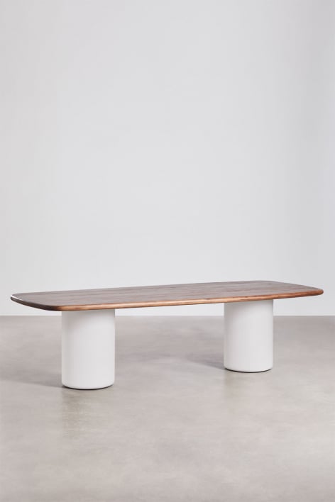 Rectangulaire eettafel 270x110 cm van acaciahout Bogota - Donker Acaciabruin