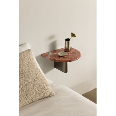 Pack Van 2 Zwevende Nachtkastjes 40x30 Cm Mayeli Rood Chigan-marmer - Sklum