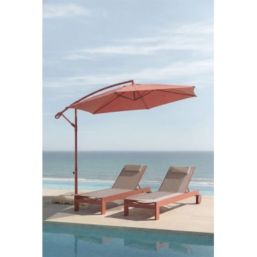 Parasol 295 Cm Van Stof En Staal Salina Terracota - Sklum