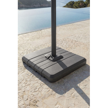 Vulbare Vierkante Parasolvoet 100x100 Cm Pietra Grijs – Grafiet - Sklum