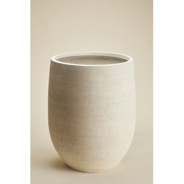 Grover Betonnen Plantenbak Ø55 Cm - ↑70 Cm & Gebroken Wit - Sklum