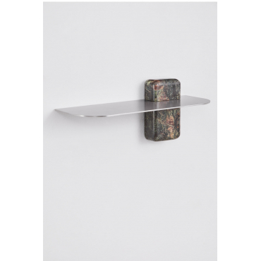 Set Van 2 Wandplanken Voor Badkamer Van Roestvrij Staal Serbian Groen Marmer Forest & ↔︎ 45 Cm - Sklum