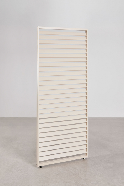 Pack 2 zijpanelen 92,5 cm bioklimatische pergola aluminium lamellen tapioca beige Druvia