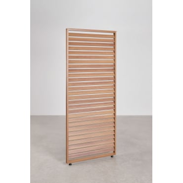 Set Van 4 Zijpanelen Voor Aluminium Bioclimatische Pergola Met Lamellen Druvia Bruin – Kastanje Hout & Paneel Van 90,5 Cm Voor Zijwand Van 3 M - Sklum