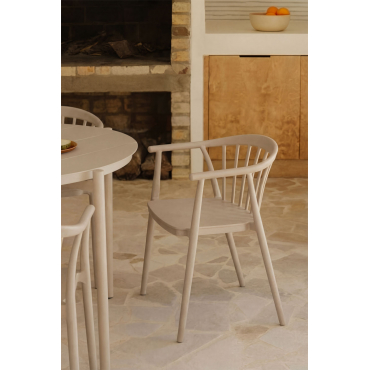Set Van 4 Stapelbare Tuinstoelen Met Armleuningen In Polypropyleen Ivor Moka Bruin - Sklum