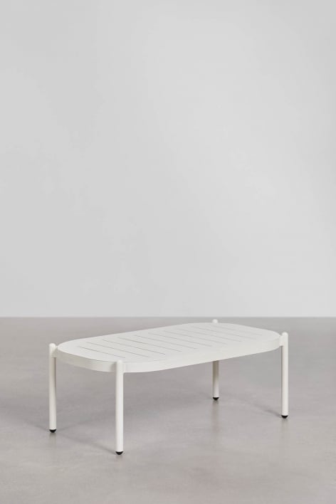 Rectangulaire tuintafel 95x55 cm van Duroli aluminium - Gardenia Wit