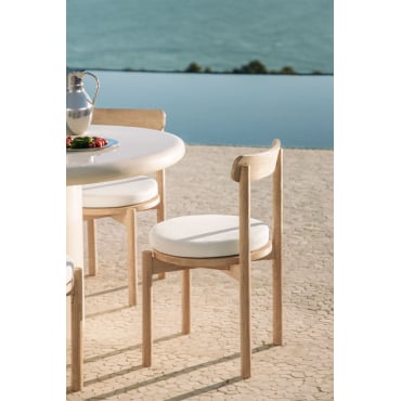 Pack Van 2 Tuinstoelen Van Acaciahout Nualis Lichte Acaciekleur - Sklum