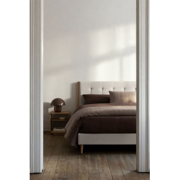 Samira Gestoffeerd Bed Stof Gebroken Wit & 160 X 200 Cm & Zonder Matras - Sklum