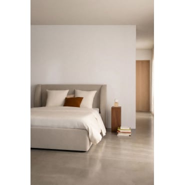 Cabergi Stoffen Bed Stof Beige & 160 X 200 Cm & Zonder Matras - Sklum