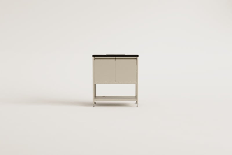 Opslagmodule met gootsteen voor modulaire buitenkeuken van staal Savona