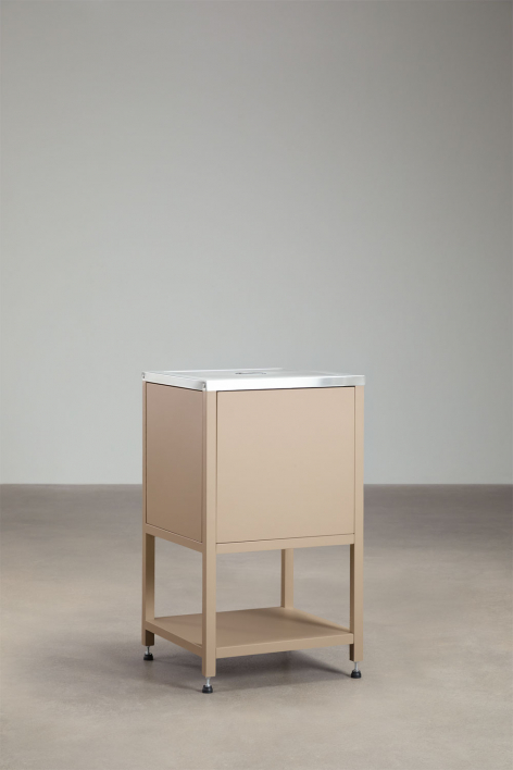 Hoekopbergmodule voor modulaire buitenkeuken van staal Savona