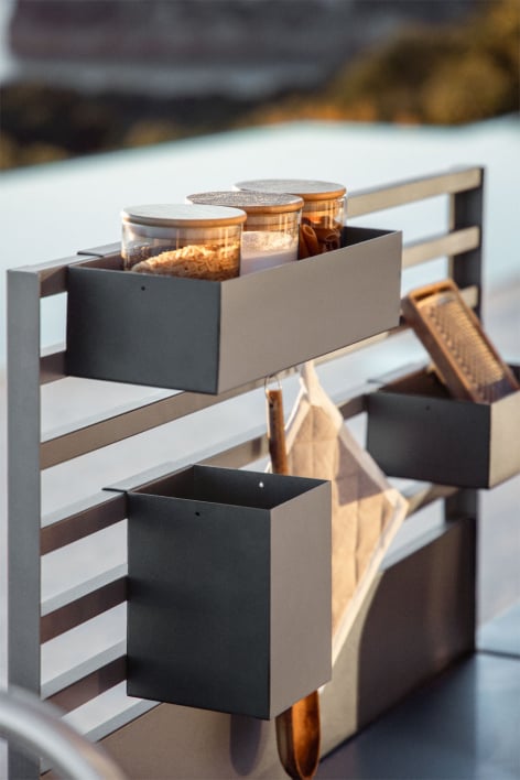 Modulaire buitenkeuken opbergmand van staal Savona