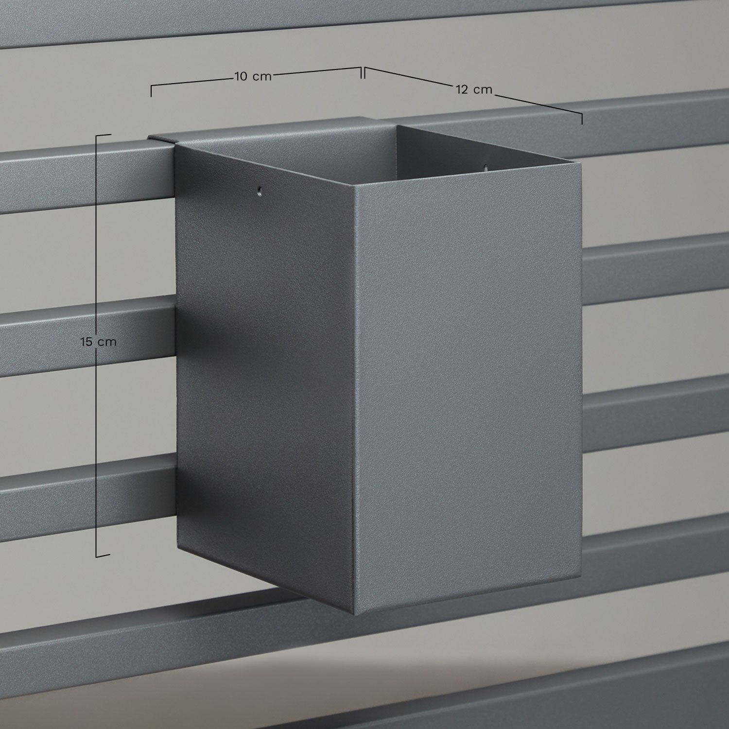 Bestekmand 15x10 cm voor modulaire buitenkeuken van staal Savona, AFMETINGEN