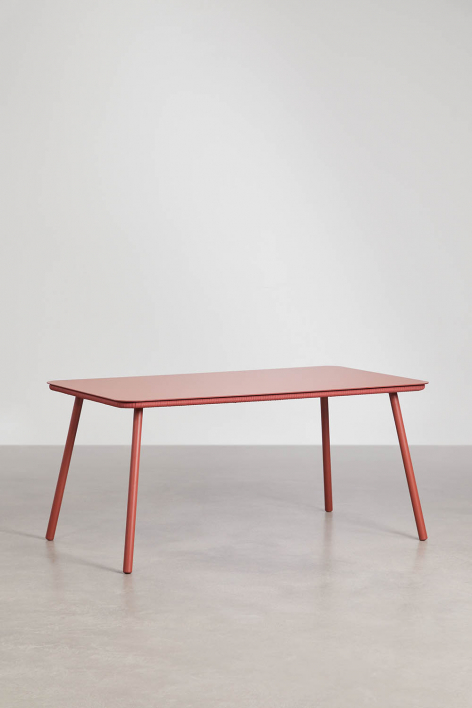 Rectangular eettafel 160x90 cm in glas Arhiza - Terracota