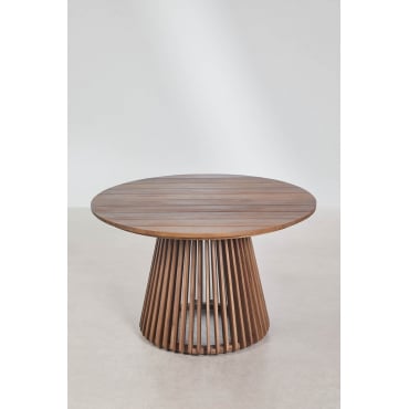 Ronde Tuintafel Ø120 Cm Van Acaciahout Mura Acacia Bruin - Sklum