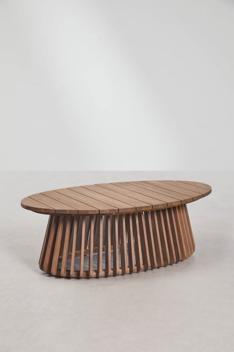 Ovalen tuintafel 120x65 cm van acaciahout Mura - Acacia Bruin