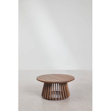 Ronde Tuintafel Ø80 Cm Van Acaciahout Mura Acacia Bruin - Sklum