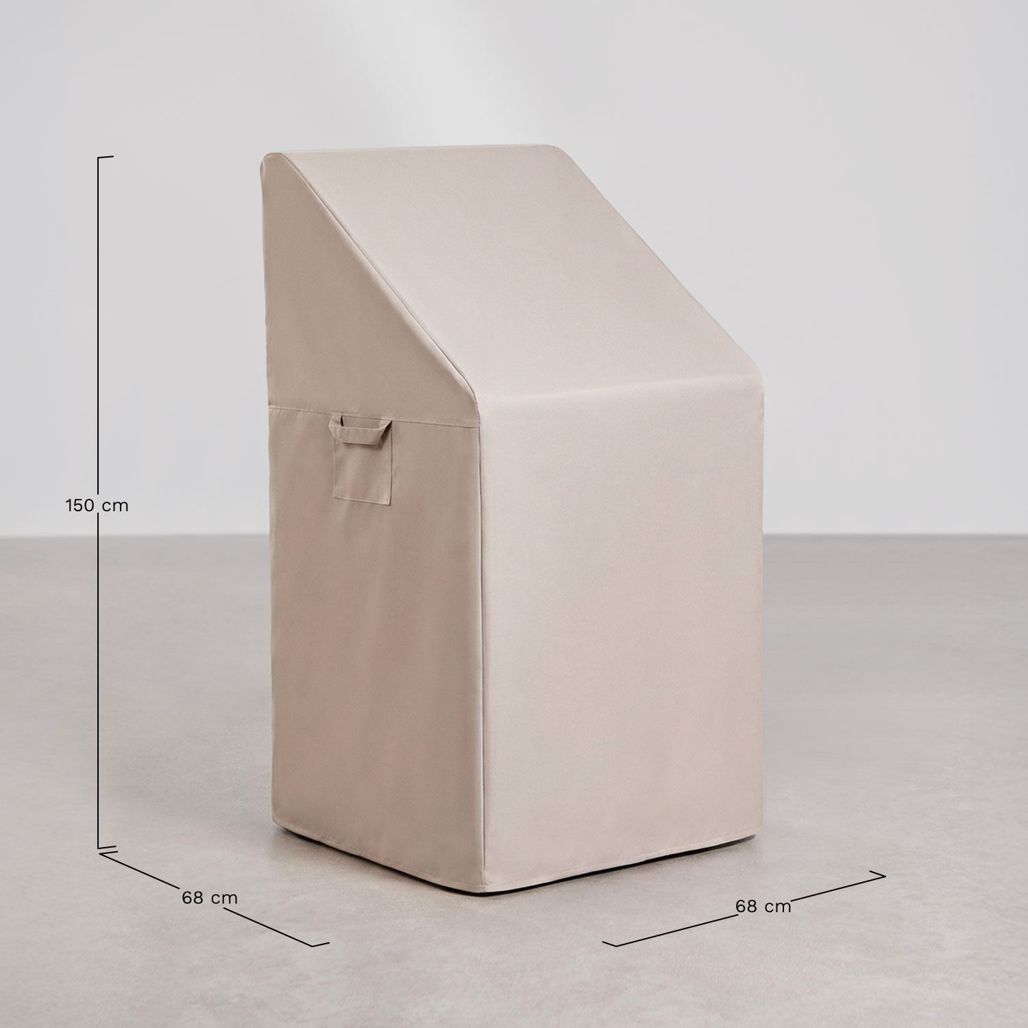 Beschermhoes 68x68 cm voor Otley tuinstoelen, AFMETINGEN