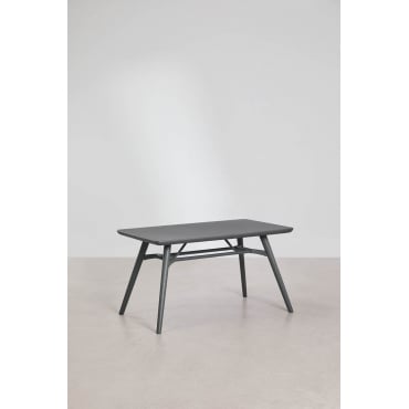 Rectangulaire Tuintafel 135x80 Cm Van Polypropyleen Scand Grijs – Grafiet - Sklum