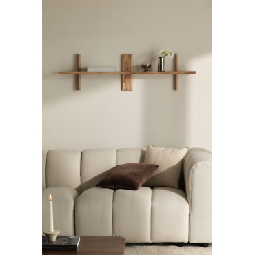 Pack Van 2 Wandplanken ↔︎120 Cm Van Acaciahout Erisu Rustiek Acaciabruin - Sklum