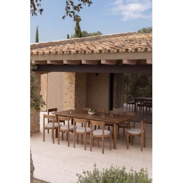 Rectangulaire Uitschuifbare Tuin Tafel 250-310x105 Cm Van Acaciahout Duala Acacia Bruin - Sklum