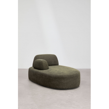 Linker Chaise Longue Module Met Armleuning Voor Modulaire Bank Giorgia Stof Leger Groen - Sklum