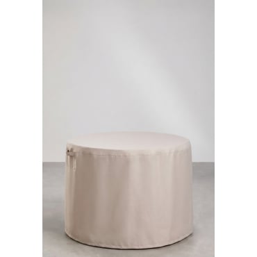 Beschermhoes Voor Ronde Tuintafel Otley Tapioca Beige & Ø130 Cm - Sklum