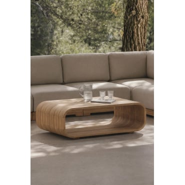 Rectangulaire 140x75 Cm Acaciahouten Tuintafel Brivori Lichte Acaciekleur - Sklum