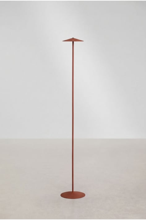 Draadloze LED-vloerlamp van ijzer Emilein - Rood – klei