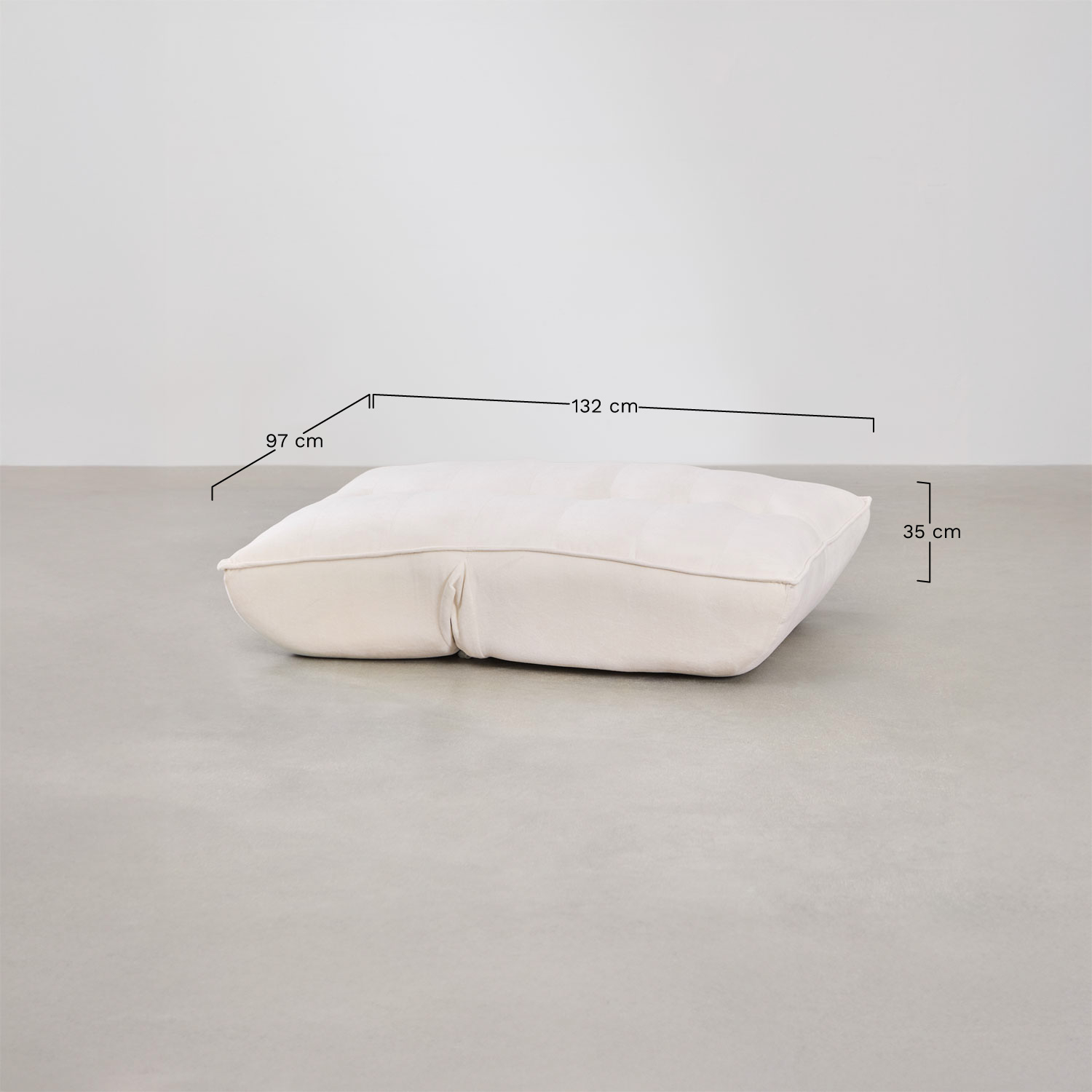 Mati beklede relaxfauteuil, AFMETINGEN