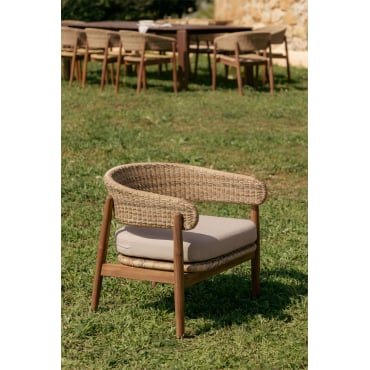 Pack Van 2 Tuinstoelen Van Acaciahout En Synthetisch Riet Ribeira Acacia Bruin - Sklum