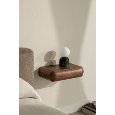 Rechthoekig Zwevend Nachtkastje 40x20 Cm Van Hout Carmen Donker Acaciabruin - Sklum