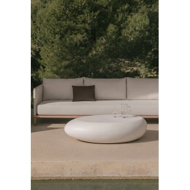 Xaria Betonnen Tuintafel ↔︎ 115 Cm & Wit - Sklum
