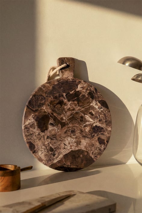 Ronde serveertafel Ø20 cm in marmer Calven