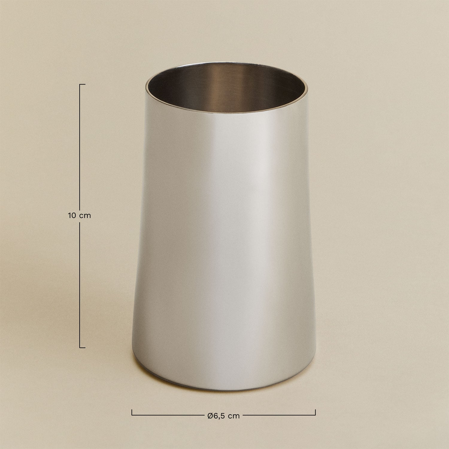 Padulin vaas van roestvrij staal, AFMETINGEN