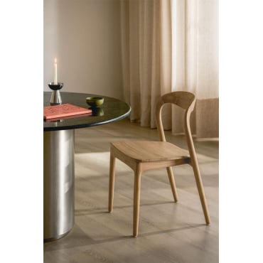 Set Van 2 Eetkamerstoelen Van Teakhout Varmus Licht Teakhout - Sklum