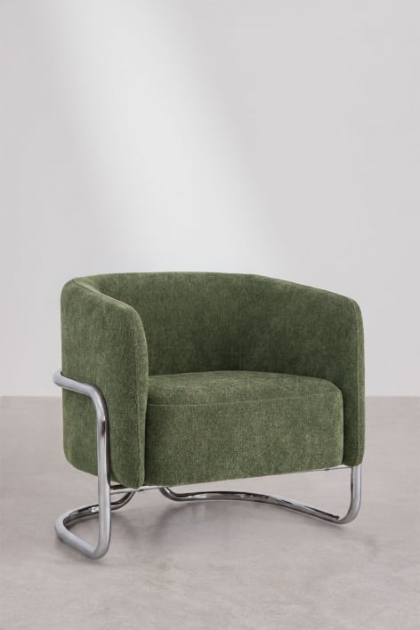 Zantria gestoffeerde stoel en ijzer - Chenille Sage Green
