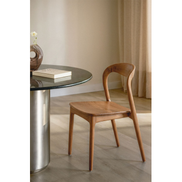 Set Van 4 Eetkamerstoelen Van Teakhout Varmus Teakhout - Sklum