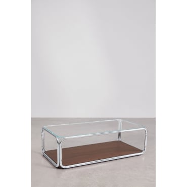 Rectangulaire Salontafel 120x60 Cm Van Ijzer En Gehard Glas Kavena Transparant - Sklum
