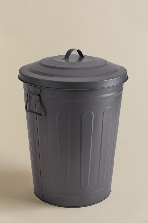 Prullenbak met deksel voor buiten van gegalvaniseerd staal Susi