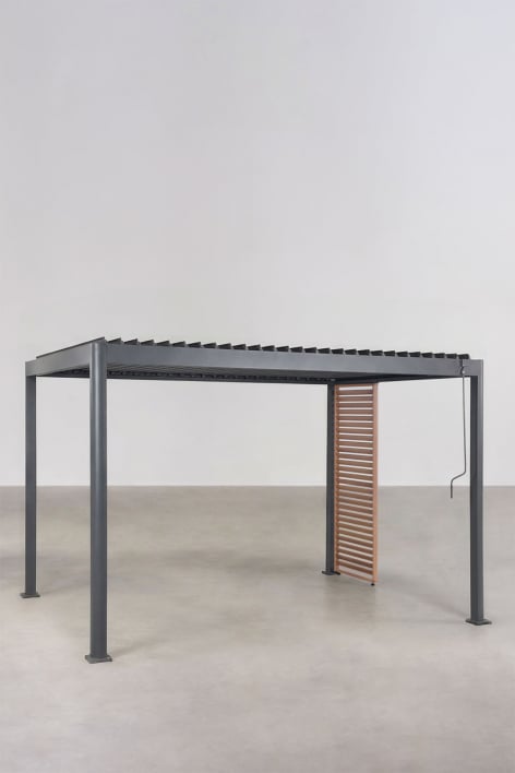 Bioclimatische aluminiumpergola met lamellen en Druvia-paneel