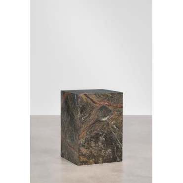 Set Van 2 Nachtkastjes 35x35 Cm In Natuurlijke Aluret-steen Groen Marmer Forest - Sklum