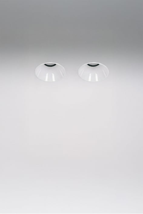Pack van 2 inbouw LED downlights zonder rand, trimless, rond Ø3,6 cm voor buitengebruik in aluminium Luisiana