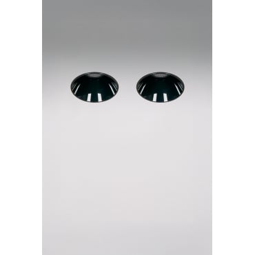 Pack Van 2 Inbouw Led Downlights Zonder Rand, Trimless, Rond Ø5,3 Cm Voor Buitengebruik In Aluminium Luisiana Zwart & Warm Wit 2700k & 6 W & 38o -
