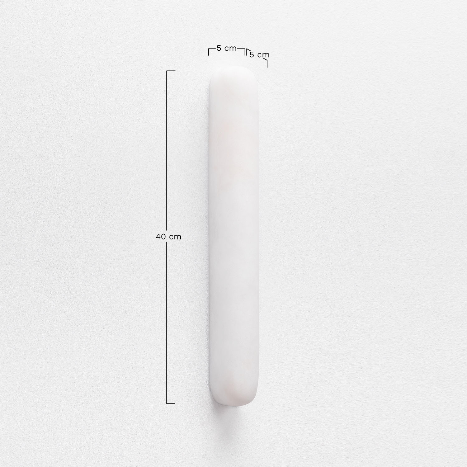 LED wandlamp in albast Rieti, AFMETINGEN