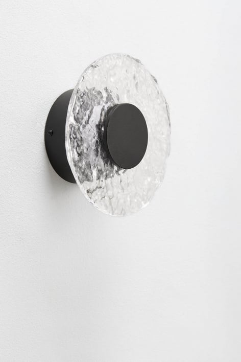 Wandlamp Ø20 cm LED van glas en ijzer Lorenzo
