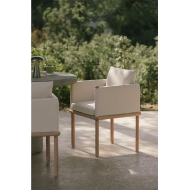 Set Van 2 Tuinstoelen Met Armleuningen Van Acaciahout Olivia Lichte Acaciekleur - Sklum